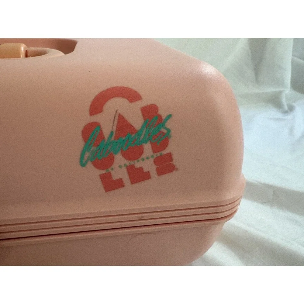 Vintage 90s Pink Caboodles Makeup Jewelry Carrying Case #2425 Organizer Y2K